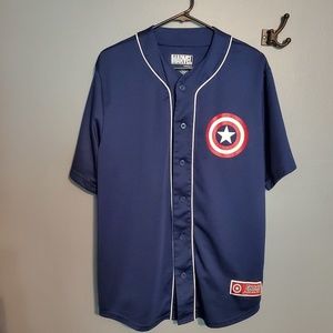 Captain America Baseball Jersey men's Medium